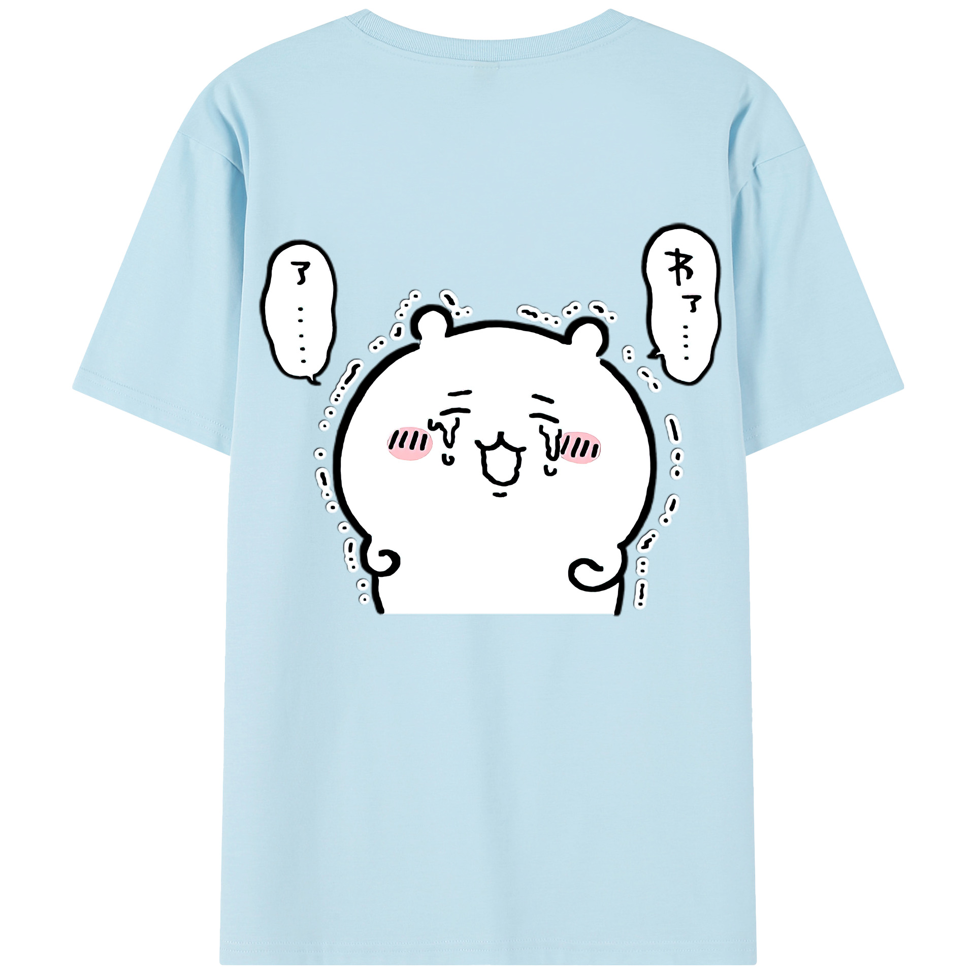 （画像用） ちいかわ ちいかわ Chii-kawa chiikawa 綿100％半袖Tシャツ（背面プリント）